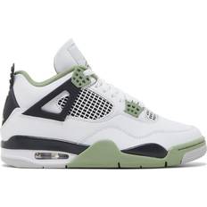 Nike Air Jordan 4 Schuhe Nike Air Jordan 4 Retro W - White/Oil Green/Dark Ash/Neutral Grey