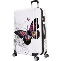 InUSA 28 Large Hardside Spinner Luggage with Handles, Butterfly
