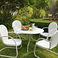 Patio Furniture Crosley Furniture Griffith Metal 40-Inch Five Patio Dining Set