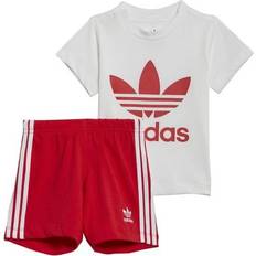Other Sets Children's Clothing adidas Trefoil Shorts & Tee Set - White/Red (HE4659)