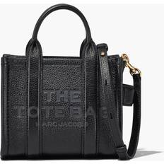Schwarz Tragetaschen Marc Jacobs The Leather Mini Tote Bag - Black