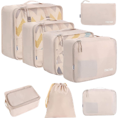 Beige Travel Accessories Bagail Packing Cubes Set 8-pack