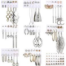 Funtopia Fashion Earrings Set - Silver/Gold/Pearls/Transparent