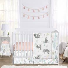 Fabrics Sweet Jojo Designs Jungle Sloth Leaf Baby Crib Bedding Set 28x52"