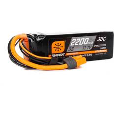 Spektrum Smart RC LiPo Battery Pack: 2200mAh 3S 11.1V 30C with IC3 Connector (EC3 Compatible) SPMX22003S30, Black