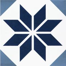 Plastic Flooring Achim Retro Starlight 12'' x 12'' 20-piece Self Adhesive Vinyl Floor Tile Set, Blue, 12X12