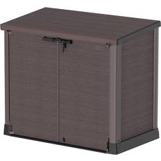 Brown Outbuildings Duramax Brown StoreAway Flat Lid 1200L Storage Box for Trash Can Holder (Building Area )