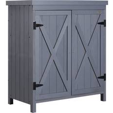 OutSunny Garden Storage Units OutSunny Storage Cabinet Tool Shed Galvanized Top (Building Area )