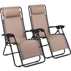 Reclining camping chair Patio Furniture Naomi Home Gravity Chairs Set 2