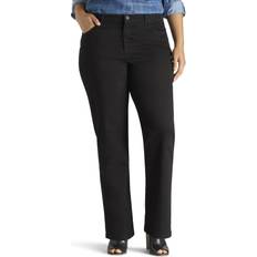 Lee Slim - Women Jeans Lee Plus Instantly Slims Straight-Leg Jeans, Women's, Regular, Black