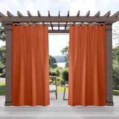 Polyester Curtains Exclusive Home Curtains Indoor/Outdoor Solid Cabana Tab Top