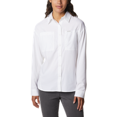White - Women Shirts Columbia Women's Silver Ridge Utility Long Sleeve T-Shirt