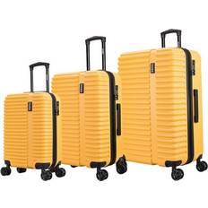 Yellow Luggage InUSA Ally Lightweight Hardside Checked Spinner Luggage