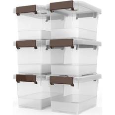 Clear Storage Latch Box Storage Box 1.3gal 6
