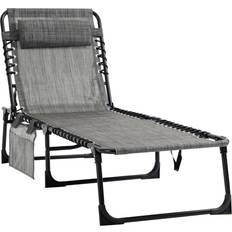 Reclining camping chair Patio Furniture OutSunny Reclining Chaise Lounge