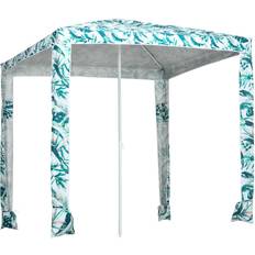 OutSunny Parasols & Accessories OutSunny Metal Beach Cabana Canopy Umbrella Coconut Palm with Sandbags Carry
