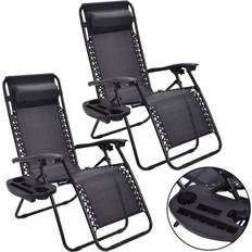 Patio Chairs Costway 2PCS Zero Gravity Lounge