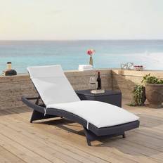 Crosley Furniture Sun Beds Crosley Furniture Biscayne Chaise Lounge with Cushion