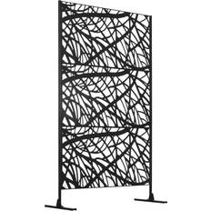 OutSunny Enclosures OutSunny 6.5FT Metal Privacy Screen with Stand