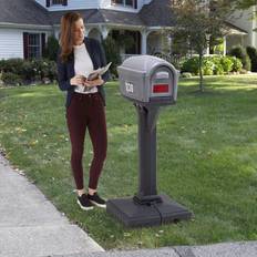 Simplay3 Dig-Free Easy Up Classic Mailbox Steel Gray/Charcoal