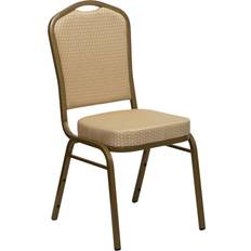 Gold Armchairs Flash Furniture HERCULES Series Crown Back Stacking