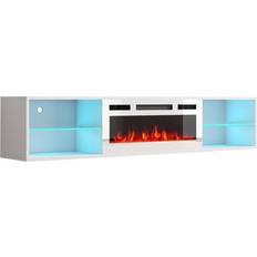 Electric fireplaces wall mounted Lima WH-EF Wall Mounted Electric Fireplace 72 TV Stand