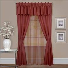 Red Curtains Achim Wide Width Claire 6 Pc
