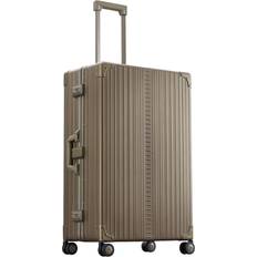 Beige Koffer Aleon Macro Traveler Aluminum Spinner Suitcase