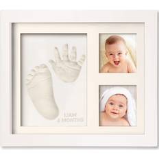Photoframes & Prints KeaBabies Baby Handprint and Footprint Keepsake Kit Frame 11 x 8.8 (Alpine White)