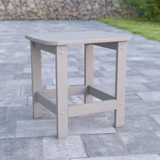 Outdoor Side Tables Flash Furniture Charlestown All-Weather Poly Resin Commercial Adirondack Outdoor Side Table