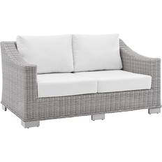 Patio Furniture modway Collection EEI-3973-LGR-WHI Outdoor Sofa
