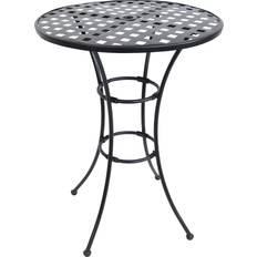 Outdoor Bar Tables Sunnydaze Black Elegant Round Wrought Iron