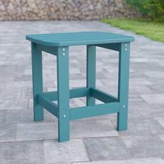 Outdoor Side Tables Flash Furniture Charlestown All-Weather Poly Resin Commercial Grade Adirondack Outdoor Side Table