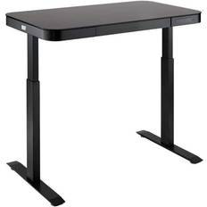 Seville Classics Airlift Tempered Electric Standing Desk - Black, 1207x610x749mm