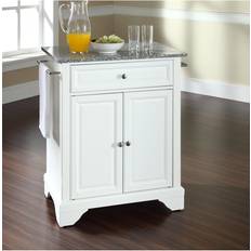 White Wood Stoves Crosley Furniture Lafayette Solid Granite Top Portable Kitchen