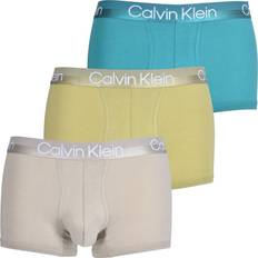 Calvin Klein Grau Bekleidung Calvin Klein Modern StructureTrunks 3-pack - Deep Lake/Pistache/Winter Linen