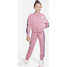 Blue Tracksuits Nike Girls' Sportswear Taped Track Suit Elemental Pink/Diffused Blue/White