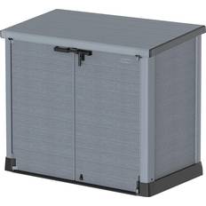 Sheds Duramax CedarGrain StoreAway 1200L Deck Storage Box, Charcoal 50.87 (Building Area )
