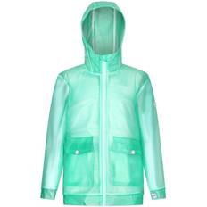 Grønne Regnjakker Regatta Childrens/kids Hallow Transparent Hooded Waterproof Jacket (ice Green)