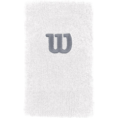 Svettebånd på salg Wilson Wristband Wide White 2-pack