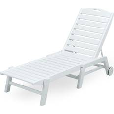 Polywood Nautical Wheeled Stackable Chaise