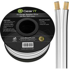 Spikes & Absorbers GearIT 10 Gauge Speaker Wire CCA Copper Clad Aluminum, White