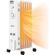 White Radiators Costway 1500W Oil Heater W/3 Heat Settings Safe Protection