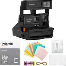 Instant Cameras Polaroid 600 One Step Flash Instant Camera with B&W 600 Film & Accessory Bundle