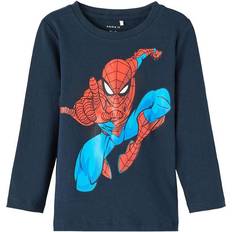 Name It Spiderman Top with Long Sleeves - Dark Sapphire (13210754)