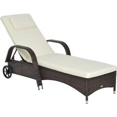 Sun Beds OutSunny Patio Wicker Chaise