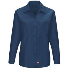 Red Kap Women's Navy MIMIX Long Sleeve Work Shirt, Blue