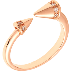 Sole Du Soleil Lupine Spike Fashion Ring - Rose Gold/Transparent