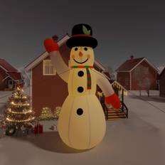 vidaXL Christmas Inflatable Snowman with LEDs Xmas Party Ornament Multi Sizes