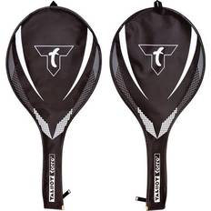 Badmintonballer Talbot Torro 3/4 Badminton-Schlägerhülle, schwarz/weiß